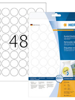 Herma Etiket HERMA 4387 rond 30mm verwijderbaar wit 1200stuks