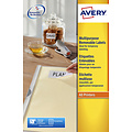 Avery Etiket Avery L4737REV-25 63.5x29.6mm afneembaar wit 675stuks