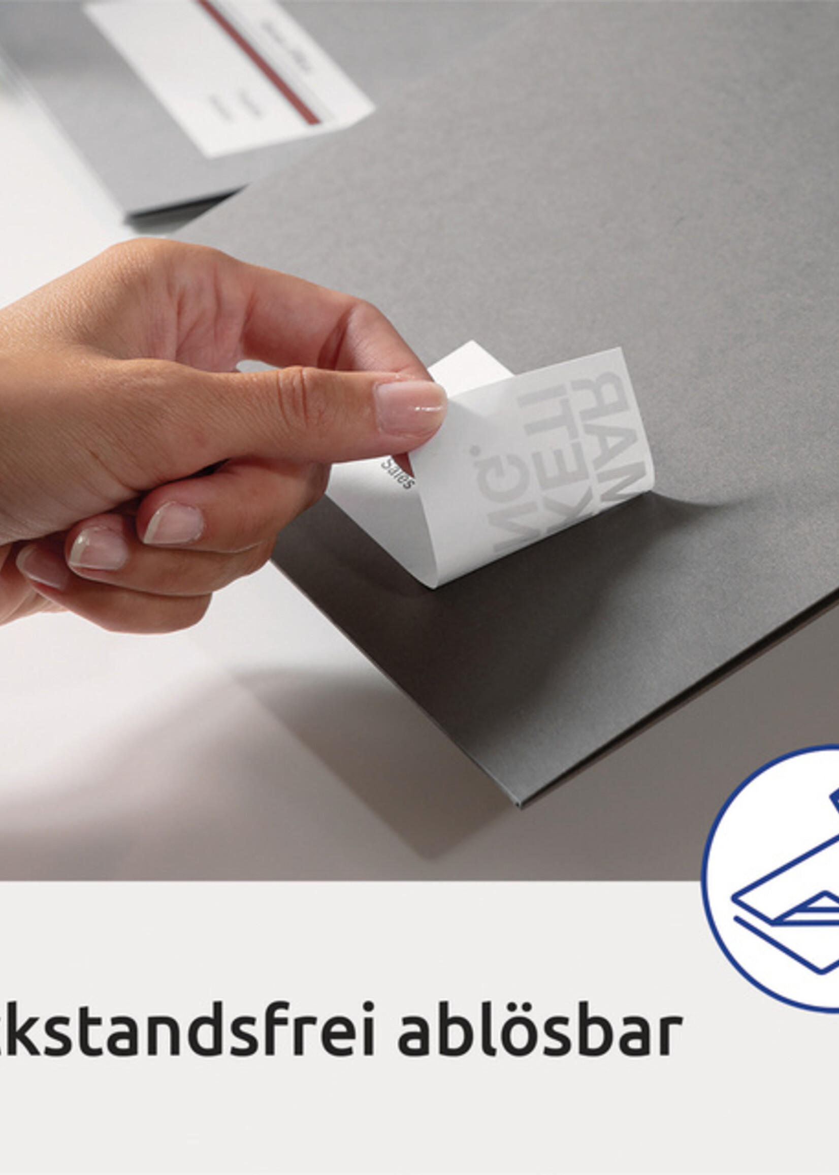 Avery Etiket Avery L6025REV-25 63.5x46.6mm afneembaar wit 450stuks