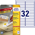 Avery Zweckform Etiket Avery Zweckform L6031REV-25 96x16.9mm afneembaar wit 800stuks