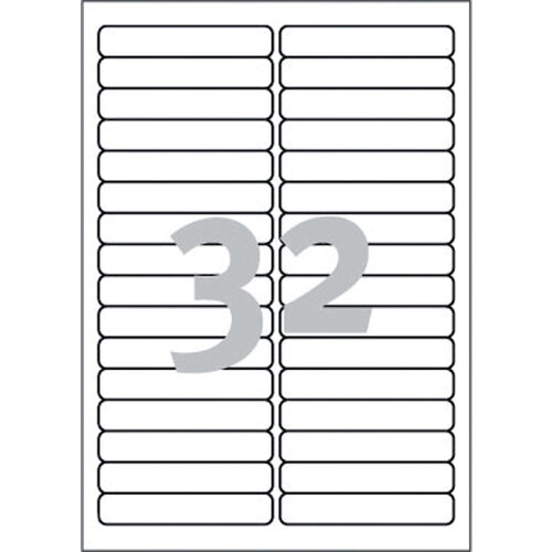 Avery Zweckform Etiket Avery Zweckform L6031REV-25 96x16.9mm afneembaar wit 800stuks