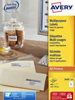 Avery Etiket Avery L4745REV-25 96x63.5mm afneembaar wit 200stuks