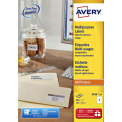 Etiket Avery L4745REV-25 96x63.5mm afneembaar wit 200stuks