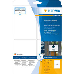 Etiket HERMA 9534 99.1x139mm weerbestendig wit 40stuks