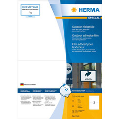 Etiket HERMA 9541 210x148mm weerbestendig wit 80stuks