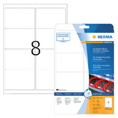 Etiket HERMA 4575 99.1x67.7mm folie wit 160stuks