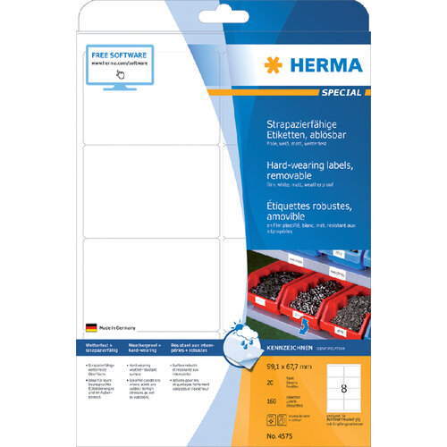 Herma Etiquette HERMA 4575 99,1x67,7mm 160 pièces