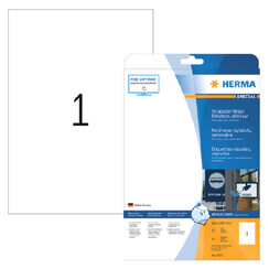 Etiket HERMA 4577 210x297mm folie wit 20stuks