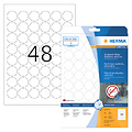 Herma Etiket HERMA 4571 30mm rond folie wit 960stuks