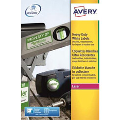 Etiket Avery L7060-20 63.5x38.1mm polyester wit 420stuks