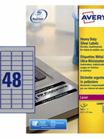 Avery Etiket Avery L6009-20 45.7x21.2mm zilver 960stuks