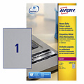 Avery Etiket Avery L6013-20 210x297mm zilver 20stuks