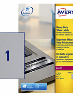 Avery Etiket Avery L6013-20 210x297mm zilver 20stuks