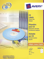 Avery Etiquette CD Avery L6043-25 blanc 50 pièces