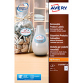 Avery Etiket Avery L7101REV-20 63.5x42.3mm afneembaar mat wit 360stuks