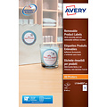 Avery Etiket Avery L7104REV-20 60mm afneembaar wit 240stuks