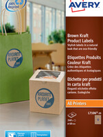 Avery Etiket Avery L7106-20 60mm bruin 240stuks