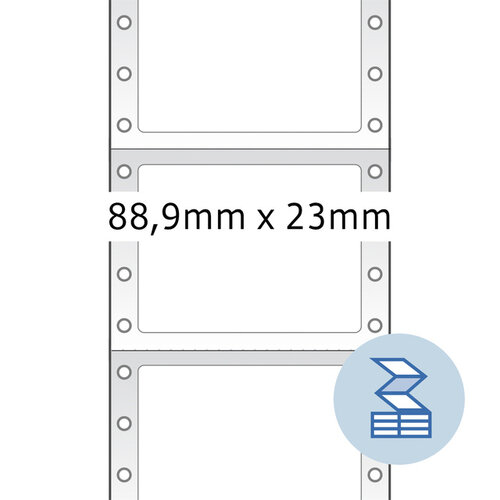 Herma Etiket HERMA 8210 88.9x23Mm 1-baans wit 6000stuks