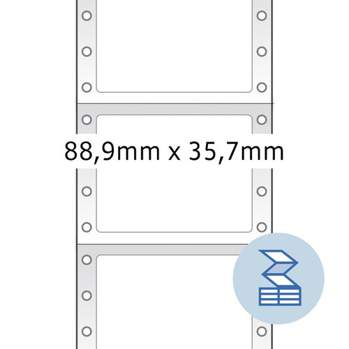 Herma Etiquette HERMA 8161 88,9x35,7mm 1 rangée blanc 2000 pièces