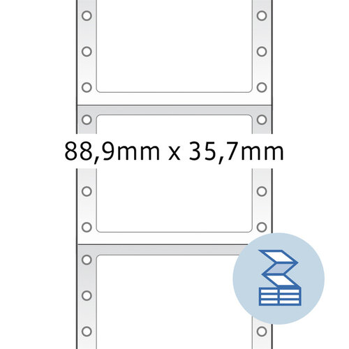 Herma Etiket HERMA 8211 88.9x35.7mm 1-baans wit 4000stuks