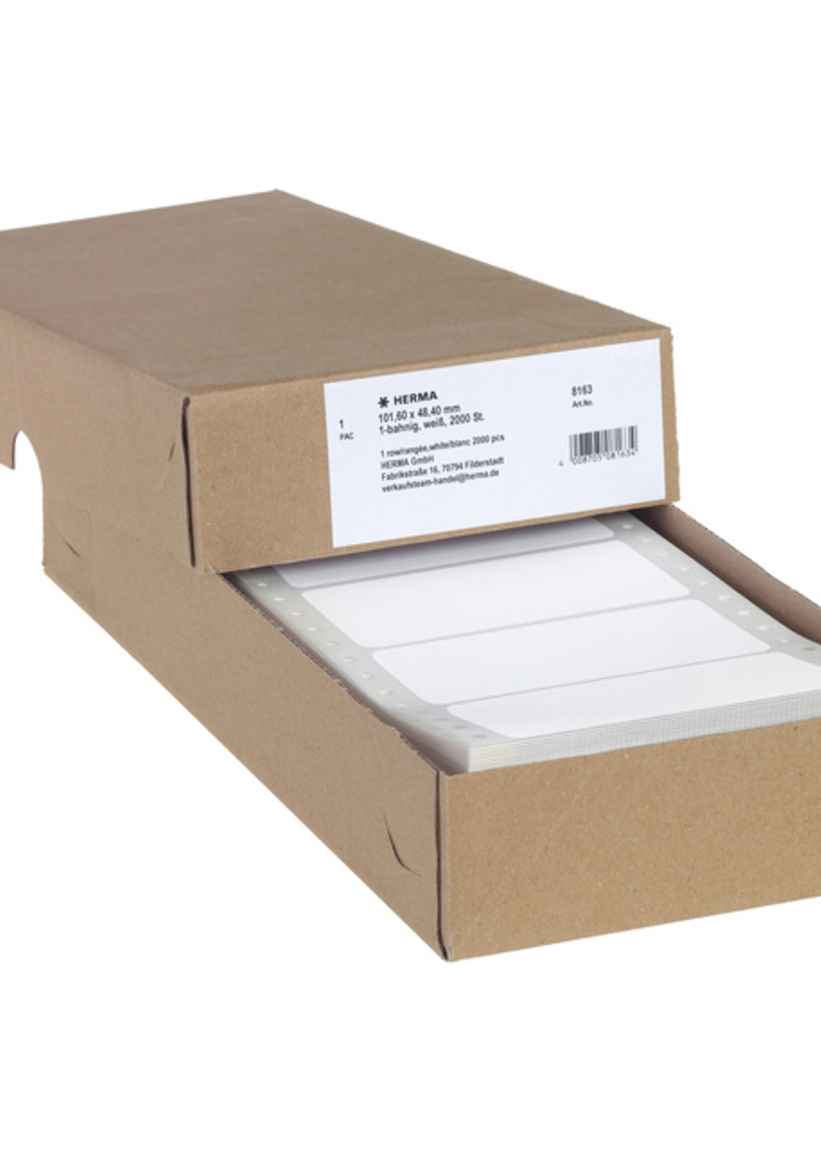Herma Etiquette HERMA 8163 101,6x48,4mm 1 rangée blanc 2000 pièces