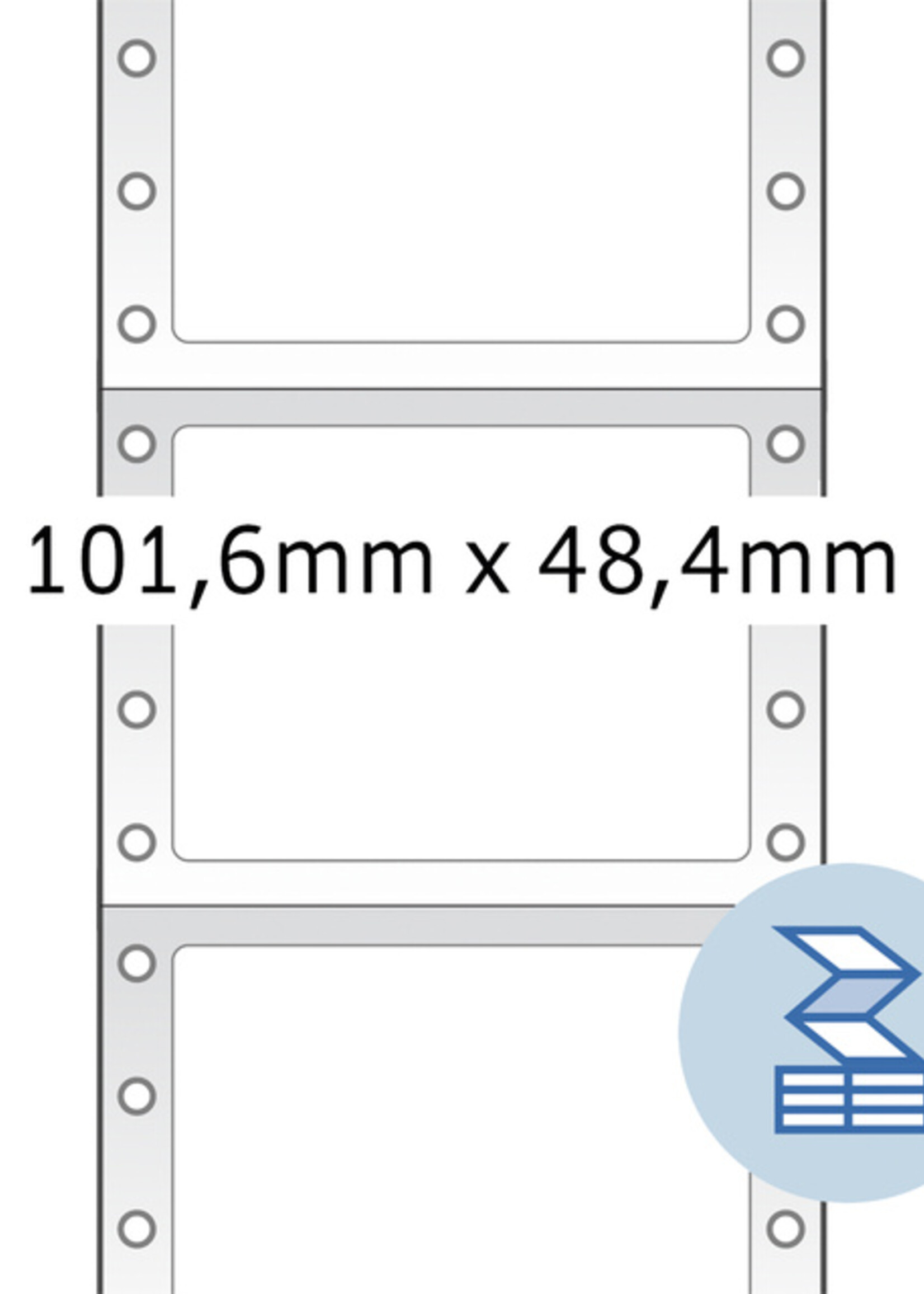 Herma Etiquette HERMA 8163 101,6x48,4mm 1 rangée blanc 2000 pièces
