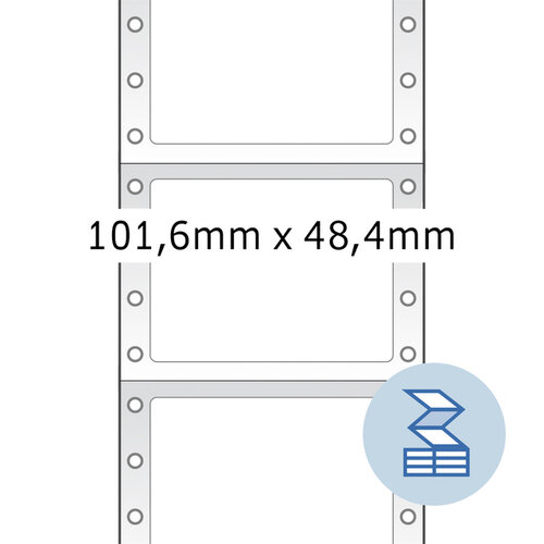 Herma Etiquette HERMA 8163 101,6x48,4mm 1 rangée blanc 2000 pièces