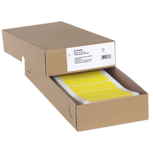 Herma Etiquette HERMA 8181 88,9x35,7mm 1 rangée jaune 2000 ps