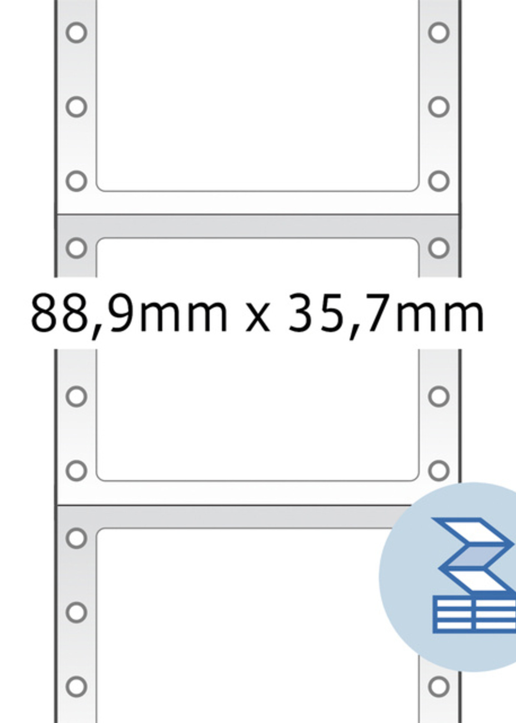 Herma Etiket HERMA 8181 88.9x35.7mm 1-baans geel 2000stuks