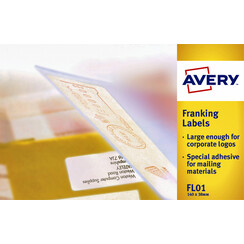 Etiquette affranchissement Avery FLO1 140x38mm 1000pcs