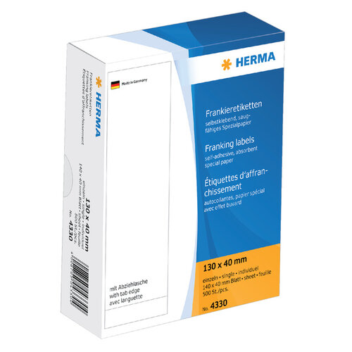 Herma Etiquette affranchissement HERMA 4330 130x40mm 500 pcs