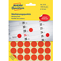 Avery Zweckform Etiquette Avery Zweckform 3374 rond 18mm rouge 1056 pcs