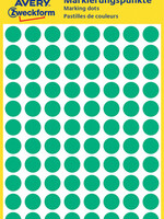 Avery Zweckform Etiket Avery Zweckform 3012 rond 8mm groen 416stuks