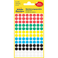 Avery Zweckform Etiket Avery Zweckform 3090 rond 8mm assorti 416stuks