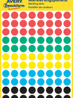 Avery Zweckform Etiquette Avery Zweckform 3090 rond 8mm assorti 416 pcs