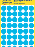 Avery Zweckform Etiquette Avery Zweckform 3142 rond 12mm bleu 270 pcs