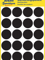 Avery Zweckform Etiquette Avery Zweckform 3003 rond 18mm noir 96 pcs