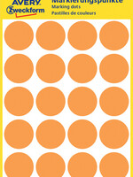 Avery Zweckform Etiquette Avery Zweckform 3173 rond 18mm orange 96 pcs
