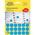 Avery Zweckform Etiket Avery Zeckform 3375 rond 18mm blauw 1056stuks