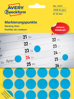 Avery Zweckform Pastille adhésive Avery Zweckform 3375 18mm bleu 1056 pièces
