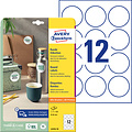 Avery Zweckform Etiket Avery Zweckform L3416-10 rond 60mm wit 120stuks