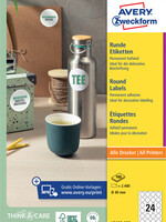 Avery Zweckform Etiquette Avery Zweckform L3415 ronde 40mm blanc
