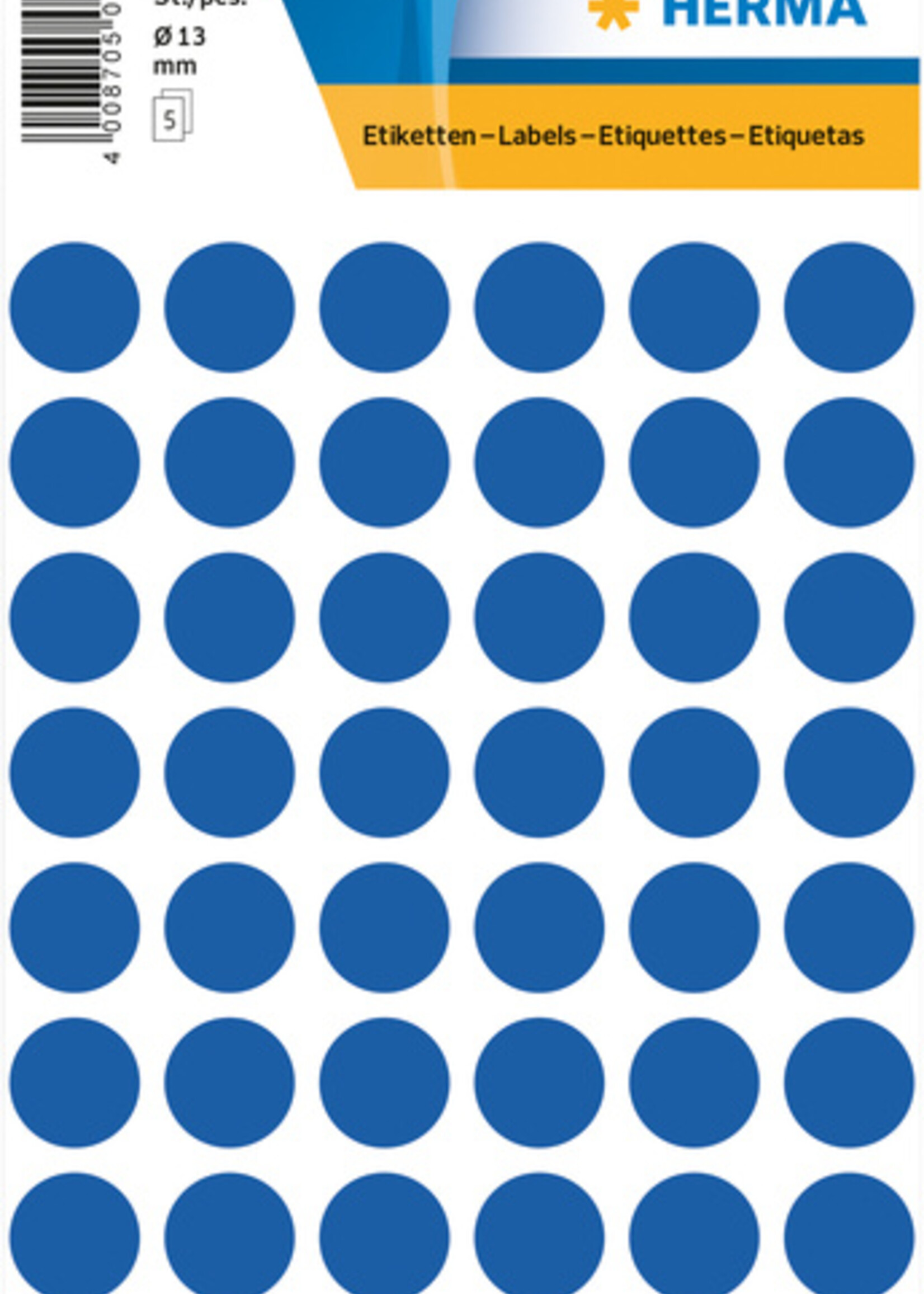 Herma Etiket HERMA 1853 rond 13mm donkerblauw 240stuks
