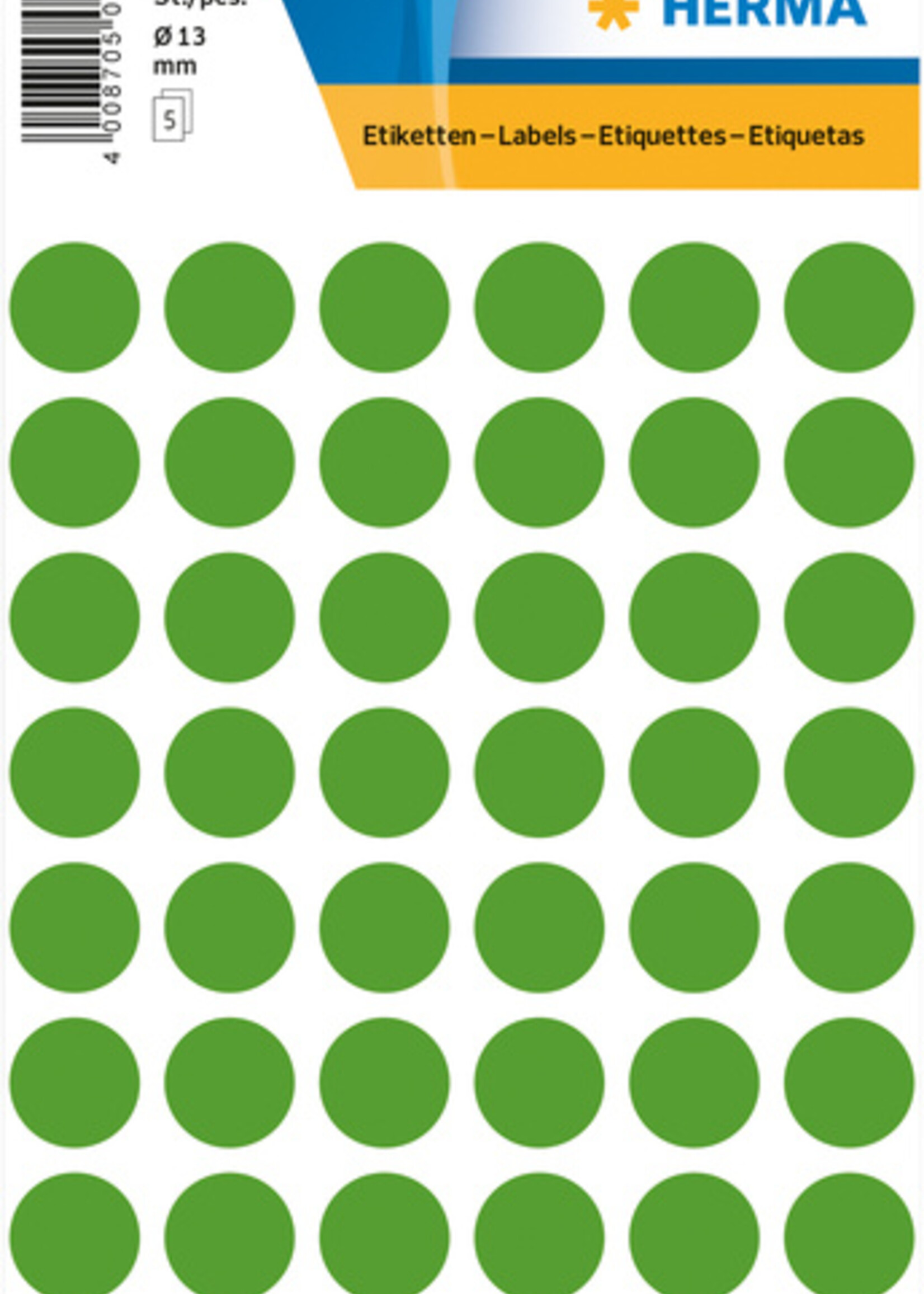 Herma Etiquette HERMA 1855 rond 12mm vert foncé 240 pièces