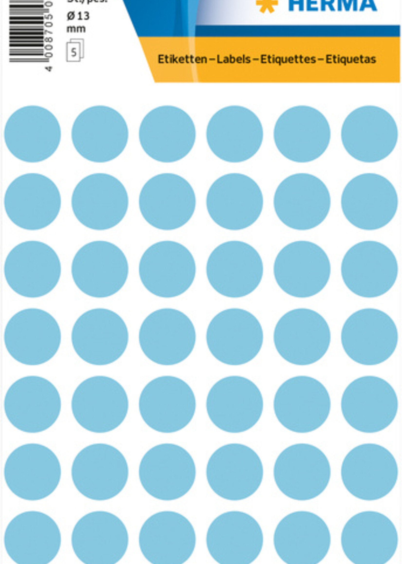 Herma Etiquette HERMA 1863 rond 12mm bleu 240 pièces