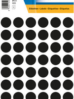 Herma Etiket HERMA 1869 rond 12mm zwart 240stuks