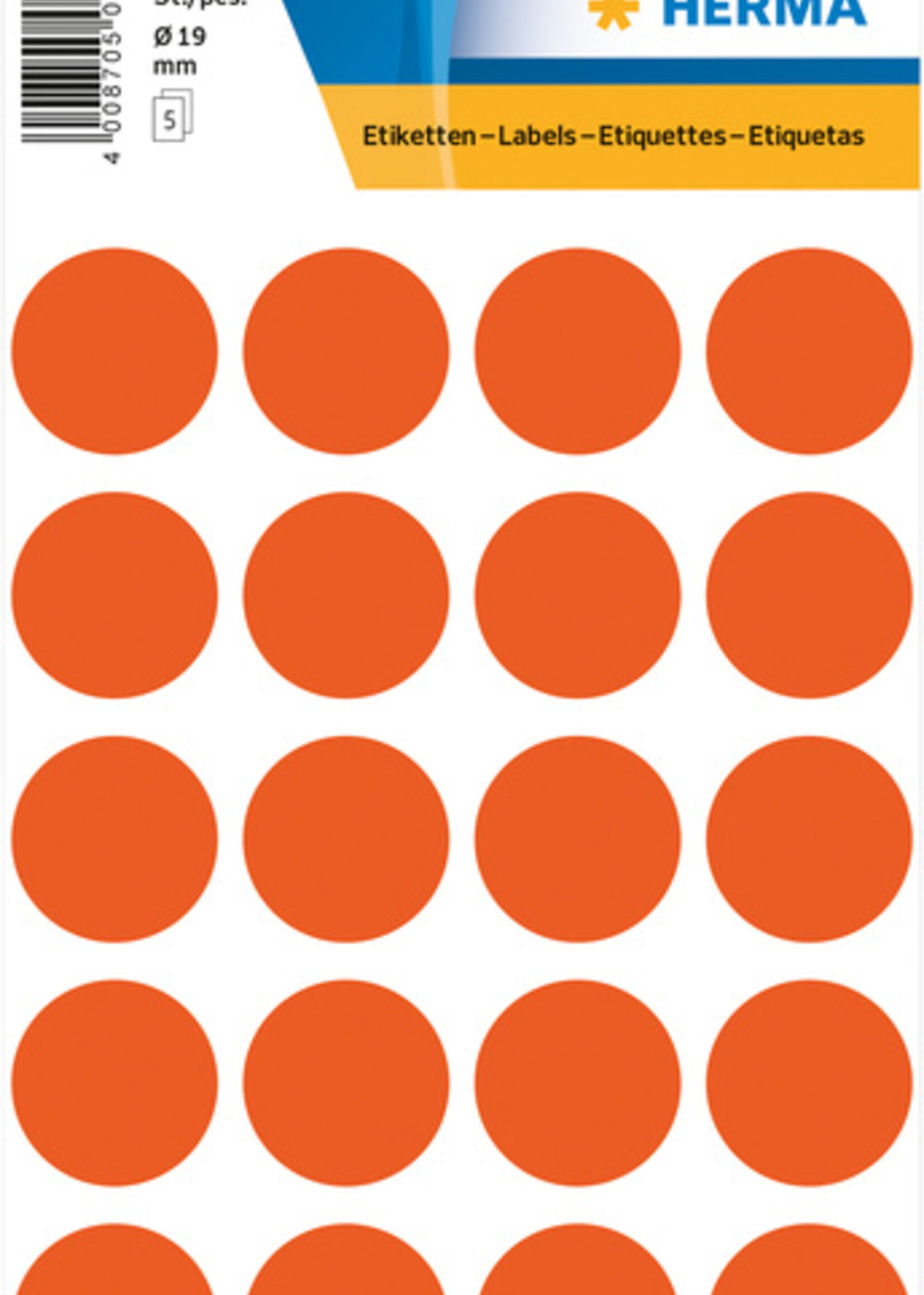 Herma Etiket HERMA 1872 rond 19mm rood 100stuks