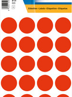 Herma Etiket HERMA 1876 rond 19mm fluor rood 100stuks