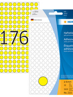 Herma Etiquette HERMA 2211 rond 8mm jaune 5632 pièces