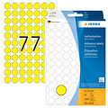 Herma Etiket HERMA 2231 rond 13mm geel 2464stuks